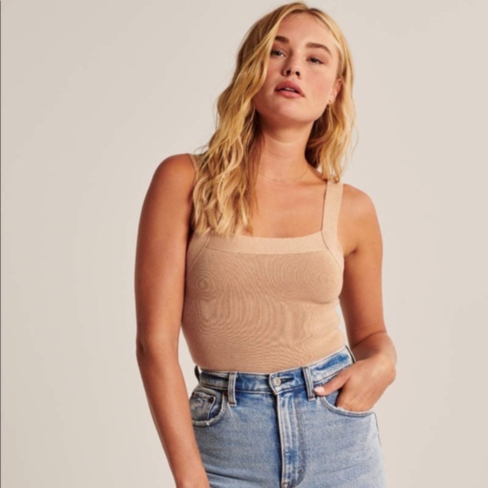 A&F Square Neckline Tank Bodysuit